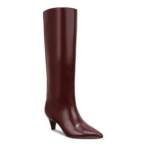 ALFANI Womens Burgundy Padded Kaiaa Pointed Toe Kitten Heel Zip-Up Boots 5.5 M